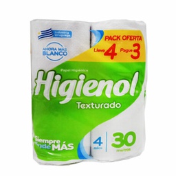 Papel sanitario (4 Rollos)